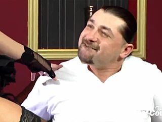 Meg Laren Lets Horny Man Finish in Butthole!