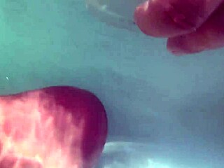 underwater creampie and dildo in shaved pussy?