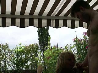 cougar enjoys summer fuck with toys and dildo