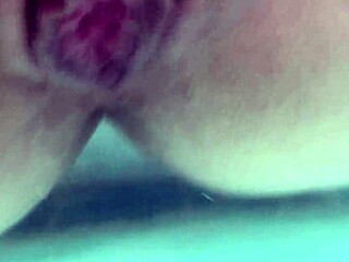 underwater creampie and dildo in shaved pussy?