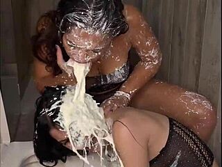 rough throat fisting covers me and kaitlyn katsaros in puke