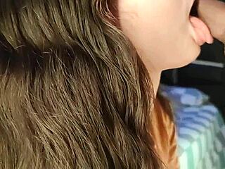 slutty teen stepsister gets ass worshiped and rides cock in doggystyle blowjob