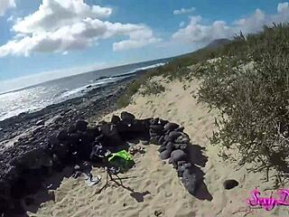 Sensual pov doggystyle delight on the beach