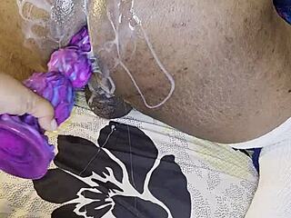 ABW fucks husband cum on ass