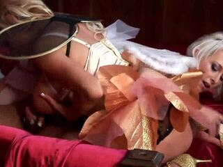 Hot Costume Porn Features Sexy Fairy In Rough 3some Group Fucking