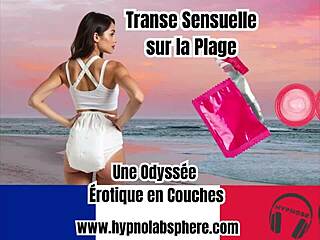 diaper lover experiences hypnosis and sensual trance on the beach in an erotic odyssey with diapers