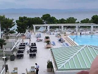 i masturbate with lisa on the balcony during holiday