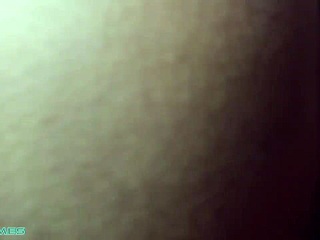 intriguing contrast: fat curvy brazilian rides big cock cowgirl while licking ass.