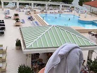 i masturbate with lisa on the balcony during holiday