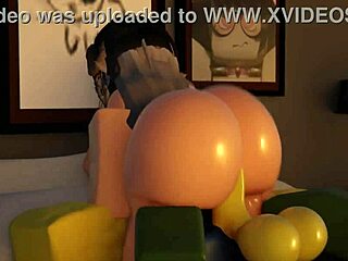 el noob suertudo with big tits big ass bent over in doggystyle position