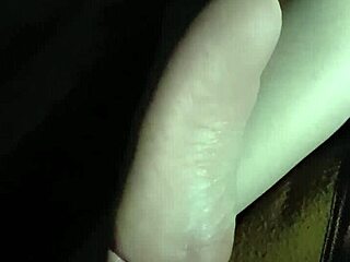 Girlfriend's Feet Get Covered in Cumshot