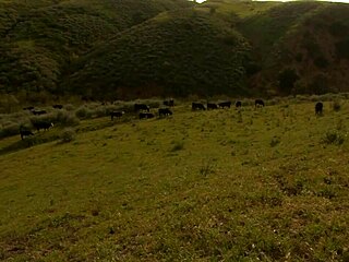 บรู๊ค บัลเลนไทน์เย็ดคนงานไร่ที่จ้างข้างเตาผิงกลางแจ้ง