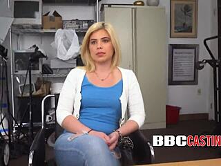 blonde chubby petite teen shows best blowjob doggystyle bent over