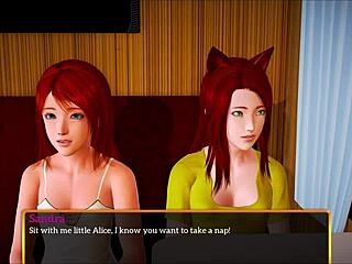 새 가족이 빨강머리 18살 작은 가슴과 게임 섹스