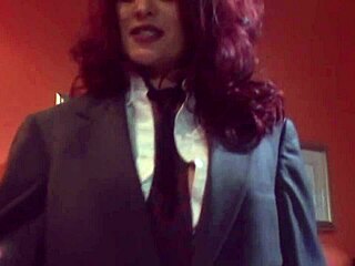 A Redheaded Lesbian Babe Makes Other Big Breasted Lady Eat Cakes And Fruit