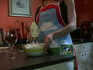 A Redheaded Lesbian Babe Makes Other Big Breasted Lady Eat Cakes And Fruit