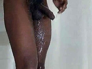 Beautiful mature roommate takes cold shower with daddy teacher