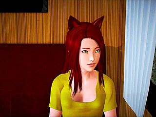 새 가족이 빨강머리 18살 작은 가슴과 게임 섹스