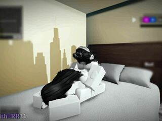 they came back for anotha threesome, big tits bouncin