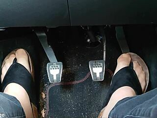 Nylon Feet With Toe Separators In Car