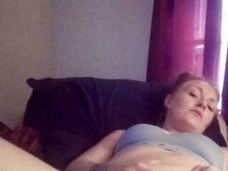 snow bunny enjoys playful toy session with shaved pussy