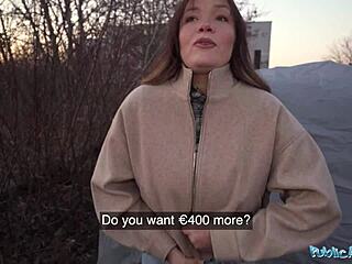 Can you believe this hot venezuelan babe is sucking and fucking for cash in public?