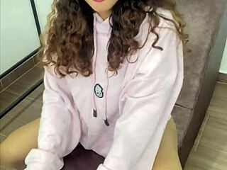 I watch this naughty latina teen masturbate at home