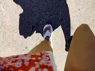 Outdoor Fucking Interrupted By Surprise, Intense Blowjob And Cum In Ass