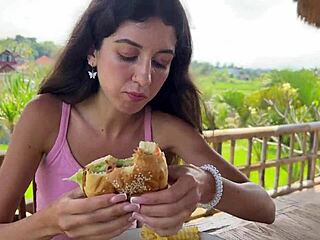 asking the waiter for cum on my face in a public cafe, loving to dine covered