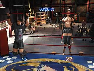 Tifa performs pull-ups topless in the game FFVIIR.