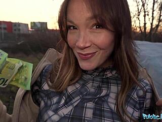 Can you believe this hot venezuelan babe is sucking and fucking for cash in public?