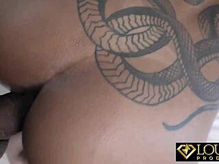 hey, watch this tattooed brunette get her ass fucked and pussy filled with cum