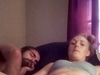 snow bunny enjoys playful toy session with shaved pussy