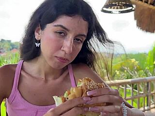 asking the waiter for cum on my face in a public cafe, loving to dine covered