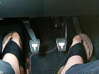Nylon Feet With Toe Separators In Car