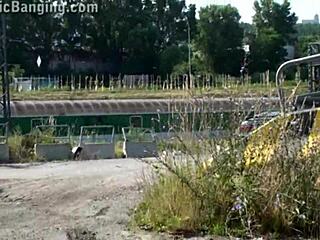 Awesome public cute blonde teen 18+ gangbang