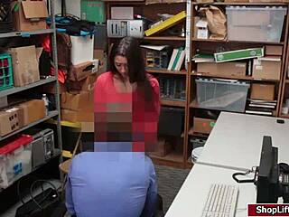 lilly hall busted shoplifting, now her pussy’s getting pounded hard 😈