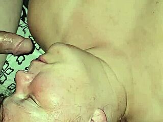 milf eagerly sucks on a hard cock