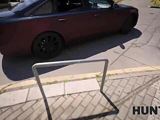 Bent over slut cheats in doggystyle with black guy!