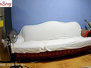 this latina milf with big ass in lingerie gets ready backstage for sex