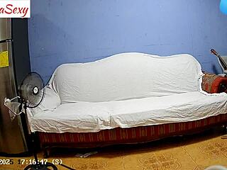 this latina milf with big ass in lingerie gets ready backstage for sex