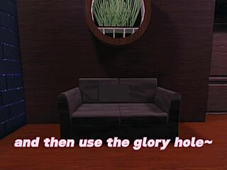 Fucking Slut in Glory Hole POV