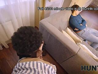 Bent over slut cheats in doggystyle with black guy!