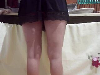 i hired this maid, she's so hot in tight shorts