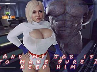 darkdseid massages power girl's big tits before breeding her