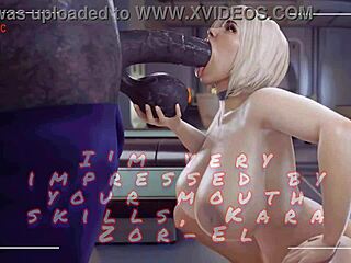 darkdseid massages power girl's big tits before breeding her