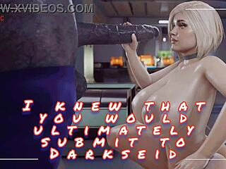 darkdseid massages power girl's big tits before breeding her