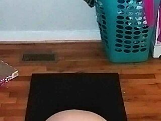 hot mature woman does early morning yoga, showing big tits and pussy