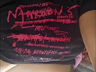 The ebony beauty couldn't stop herself from touching her body.