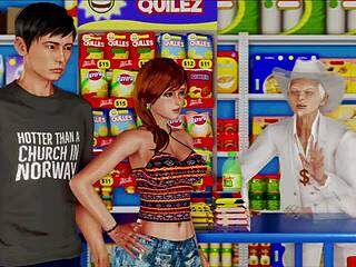 i can't believe in this anime game the inn 104, these big tits babes are getting fucked